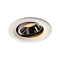 LED Ceiling recessed luminaire NUMINOS DL M, 2700K, IP20, rotatable / pivotable, 40°, 1550lm, UGR 17, white/chrome