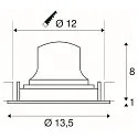 SLV LED Ceiling recessed luminaire NUMINOS DL M, 2700K, IP20, rotatable / pivotable, 55°, 1550lm, UGR 18, white/chrome