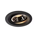 LED Ceiling recessed luminaire NUMINOS DL M, 3000K, IP20, rotatable / pivotable, 55°, 1550lm, UGR 18, black/chrome