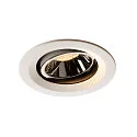 LED Ceiling recessed luminaire NUMINOS DL M, 3000K, IP20, rotatable / pivotable, 55°, 1550lm, UGR 19, white/chrome