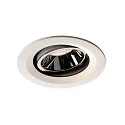 LED Ceiling recessed luminaire NUMINOS DL M, 4000K, IP20, rotatable / pivotable, 40°, 1660lm, UGR 17, white/chrome