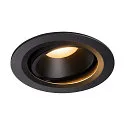 LED Ceiling recessed luminaire NUMINOS DL L, 2700K, IP20, rotatable / pivotable, 40°, 2150lm, UGR 20, black/black