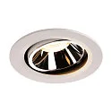 LED Ceiling recessed luminaire NUMINOS DL L, 3000K, IP20, rotatable / pivotable, 20°, 2200lm, UGR 17, white/chrome