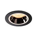 LED Ceiling recessed luminaire NUMINOS DL M, 2700K, IP20, 20°, 1550lm, UGR 17, black/chrome