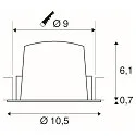 SLV LED Ceiling recessed luminaire NUMINOS DL M, 2700K, IP20, 55°, 1550lm, UGR 18, white/chrome