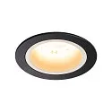 LED Ceiling recessed luminaire NUMINOS DL M, 3000K, IP20, 20°, 1600lm, UGR 20, black/white