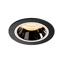LED Ceiling recessed luminaire NUMINOS DL M, 3000K, IP20, 20°, 1550lm, UGR 17, black/chrome