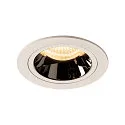 LED Ceiling recessed luminaire NUMINOS DL M, 3000K, IP20, 40°, 1550lm, UGR 17, white/chrome