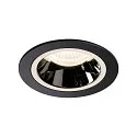 LED Ceiling recessed luminaire NUMINOS DL M, 4000K, IP20, 20°, 1660lm, UGR 17, black/chrome