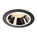 LED Ceiling recessed luminaire NUMINOS DL L, 3000K, IP20, 20°, 2200lm, UGR 17, black/chrome
