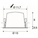 SLV LED Ceiling recessed luminaire NUMINOS DL L, 3000K, IP20, 55°, 2300lm, UGR 20, white/white