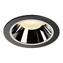 LED Ceiling recessed luminaire NUMINOS DL XL, 3000K, IP20, 55°, 3500lm, UGR 19, black/chrome