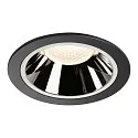 LED Ceiling recessed luminaire NUMINOS DL XL, 4000K, IP20, 20°, 3750lm, UGR 18, black/chrome