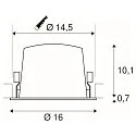 SLV LED Ceiling recessed luminaire NUMINOS DL XL, 4000K, IP20, 55°, 3750lm, UGR 19, white/chrome