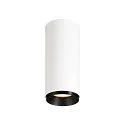 LED Ceiling luminaire NUMINOS CL PHASE S, 3000K, 36°, 1020lm, white/black