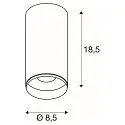 SLV LED Ceiling luminaire NUMINOS CL DALI M, 4000K, 24°, 2125lm, white/black