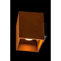 SLV LED Outdoor luminaire RUSTY© UP/DOWN WL Wall luminaire, square, CCT switch, 3000/4000K, 39lm, IP65, rust