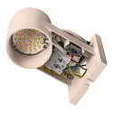 SLV LED Outdoor luminaire RUSTY© UP/DOWN WL Wall luminaire, square, CCT switch, 3000/4000K, 39lm, IP65, rust
