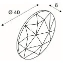 SLV Shade for MANA LED Wall luminaire, round, Ø 40cm, gray