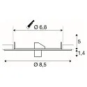 SLV Recessed canopy FITU, with connection box, IP20, white