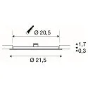 SLV LED Ceiling recessed luminaire SENSER 24 DL, round, 12,5W, 1200lm, IP20, white, 4000K