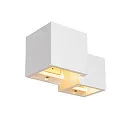 SLV Wall luminaire PLASTRA WL CUBES, QT14, IP20, white
