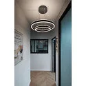 SLV LED Pendant luminaire ONE DOUBLE PD DALI UP/DOWN, CCT switch, 3000/4000K, 1050/1060lm, black