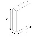 SLV Accessories for LED Strip GRAZIA 60 Endcaps, IP20, for Surface profile, black