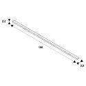 SLV Accessories for LED Strip GRAZIA 20 Surface profile flat, 1,5m, IP20, flat, 1,5m, black