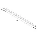 SLV Accessories for LED Strip GRAZIA 20 Recessed profile, IP20, 1,5m, white