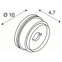 SLV Accessories for MANA Wall holder, excl. light source, round, anthracite