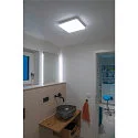 SLV Wall / Ceiling luminaire SIMA, square, 3000K, 2150lm, dimmable, IP44, white