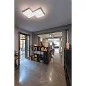 SLV Wall / Ceiling luminaire SIMA, square, 3000K, 2150lm, dimmable, IP44, white