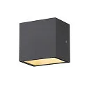 SLV LED Outdoor Wall luminaire SITRA S WL SINGLE, CCT switch, 3000/4000K, anthracite