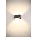 SLV LED Outdoor Wall luminaire SITRA M WL UP/DOWN, CCT switch 3000/4000K, anthracite