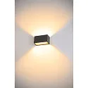 SLV LED Outdoor Wall luminaire SITRA M WL UP/DOWN, CCT switch 3000/4000K, anthracite