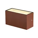 SLV LED Outdoor Wall luminaire SITRA M WL UP/DOWN, CCT switch 3000/4000K, rust coloured