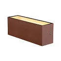 SLV LED Outdoor Wall luminaire SITRA L WL UP/DOWN, CCT switch, 3000/4000K, rust coloured