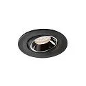 LED Ceiling recessed luminaire NUMINOS® MOVE S, 4000K, 20°, black/chrome