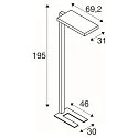 SLV Floor lamp WORKLIGHT, 79W, 4000K, 80°, white