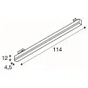3-phase spot SIGHT TRACK, CCT 37W, 3000/4000K, 3000lm, IP20, black