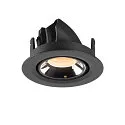 SLV LED Ceiling recessed luminaire NUMINOS® GIMBLE XS, 2700K, 55°, black/chrome
