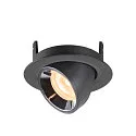 SLV LED Ceiling recessed luminaire NUMINOS® GIMBLE XS, 2700K, 55°, black/chrome