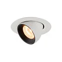 LED Ceiling recessed luminaire NUMINOS® GIMBLE XS, 2700K, 20°, white/black