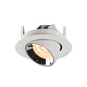 SLV LED Ceiling recessed luminaire NUMINOS® GIMBLE XS, 2700K, 20°, white/chrome