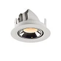 SLV LED Ceiling recessed luminaire NUMINOS® GIMBLE XS, 2700K, 40°, white/chrome