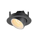 SLV LED Ceiling recessed luminaire NUMINOS® GIMBLE XS, 3000K, 20°, black/white