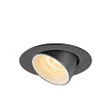 SLV LED Ceiling recessed luminaire NUMINOS® GIMBLE XS, 3000K, 20°, black/white