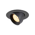 LED Ceiling recessed luminaire NUMINOS® GIMBLE XS, 3000K, 40°, black
