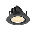 SLV LED Ceiling recessed luminaire NUMINOS® GIMBLE XS, 3000K, 55°, black/white